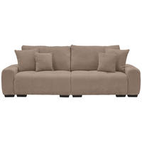 BIGSOFA in Chenille Taupe  - Taupe/Dunkelbraun, KONVENTIONELL, Kunststoff/Textil (250/100/90cm) - Carryhome