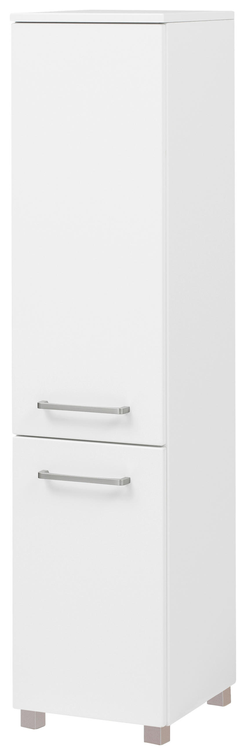 MIDISCHRANK 30/130/35 cm  - Edelstahlfarben/Weiß, KONVENTIONELL, Holzwerkstoff/Metall (30/130/35cm) - Held