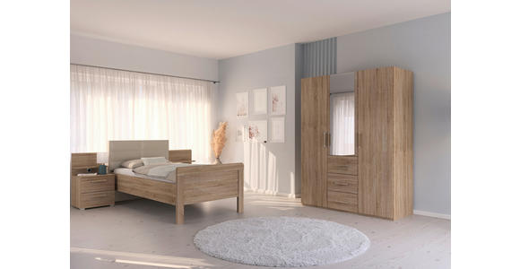 BETT 90/200 cm  in Sonoma Eiche  - Sonoma Eiche, Design, Holzwerkstoff (90/200cm) - Novel