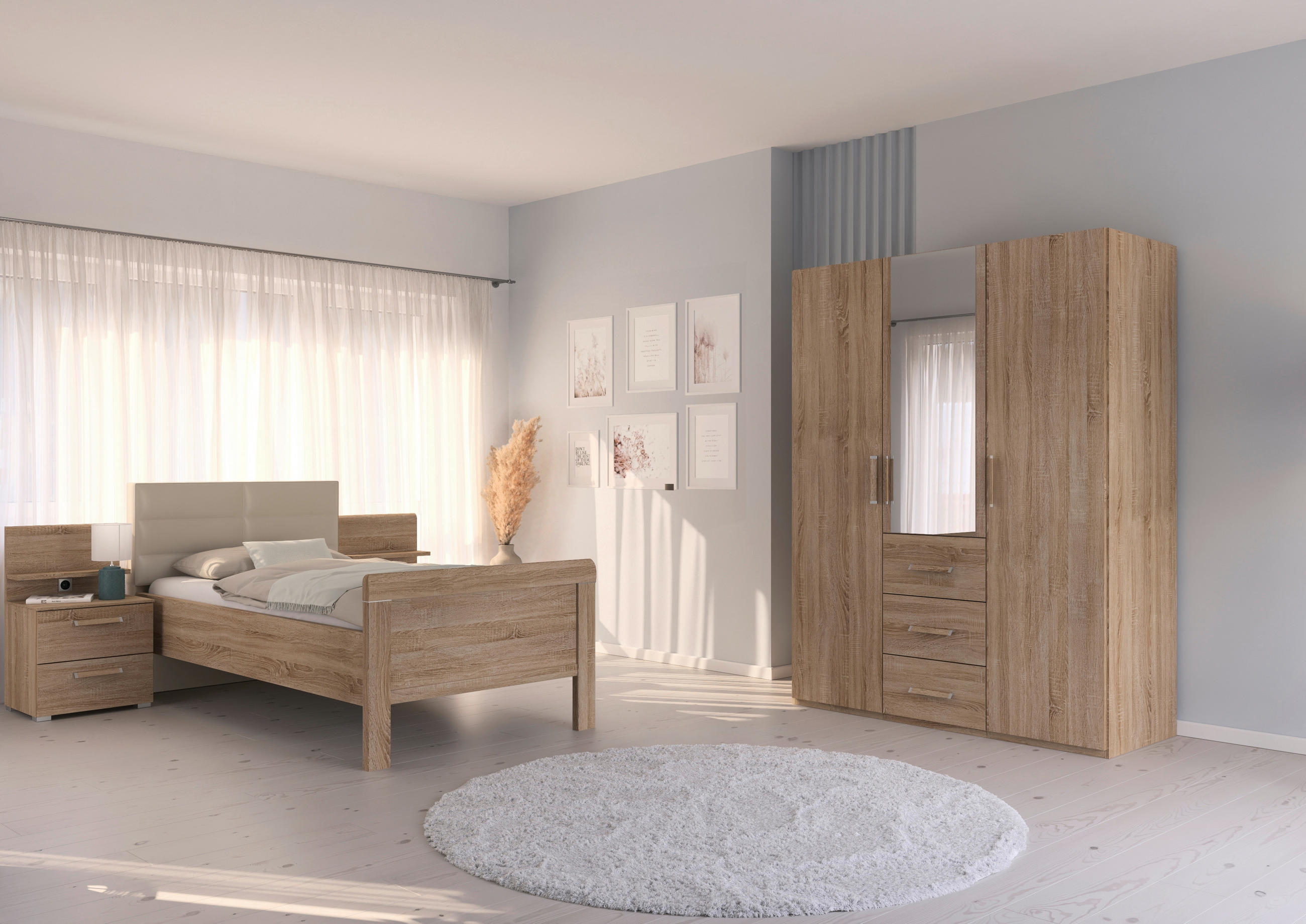 BETT 100/200 cm  in Sonoma Eiche  - Sonoma Eiche, Design (100/200cm) - Novel