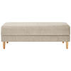 HOCKER in Textil Beige  - Beige/Naturfarben, Modern, Holz/Textil (135/48/57cm) - Max Winzer