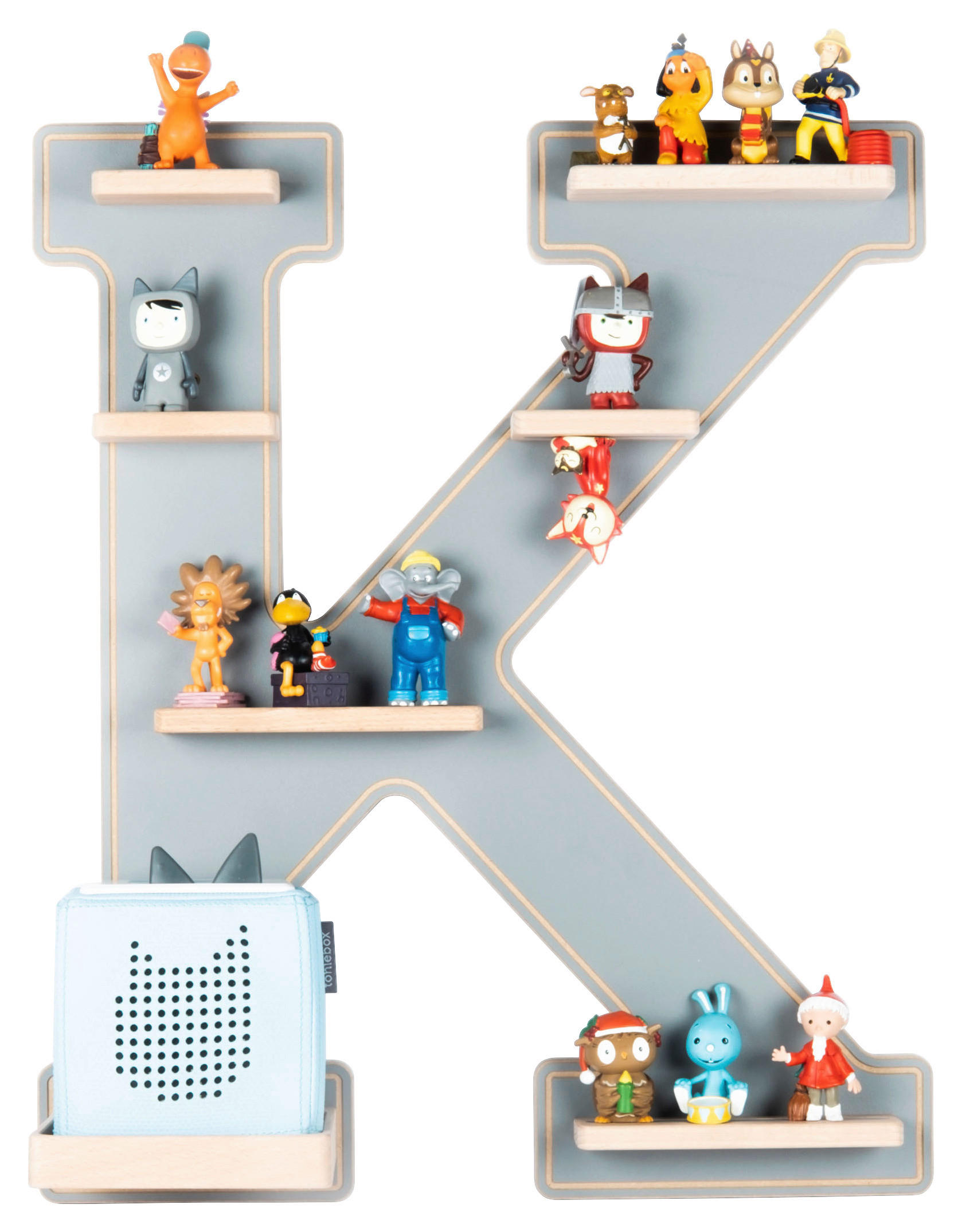 KINDERREGAL Grau - Grau, MODERN, Holzwerkstoff (45/54/19cm) - MID.YOU