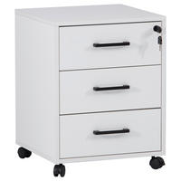 ROLLCONTAINER 43/56/42 cm  - Schwarz/Weiß, MODERN, Holzwerkstoff/Kunststoff (43/56/42cm) - Livetastic