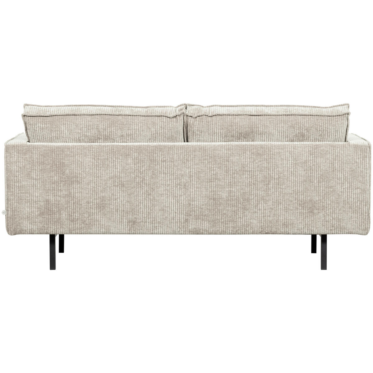 2,5-SITZER Rodeo in gerippt Sandfarben  - Sandfarben, MODERN, Textil/Metall (190/85/86cm) - Livetastic