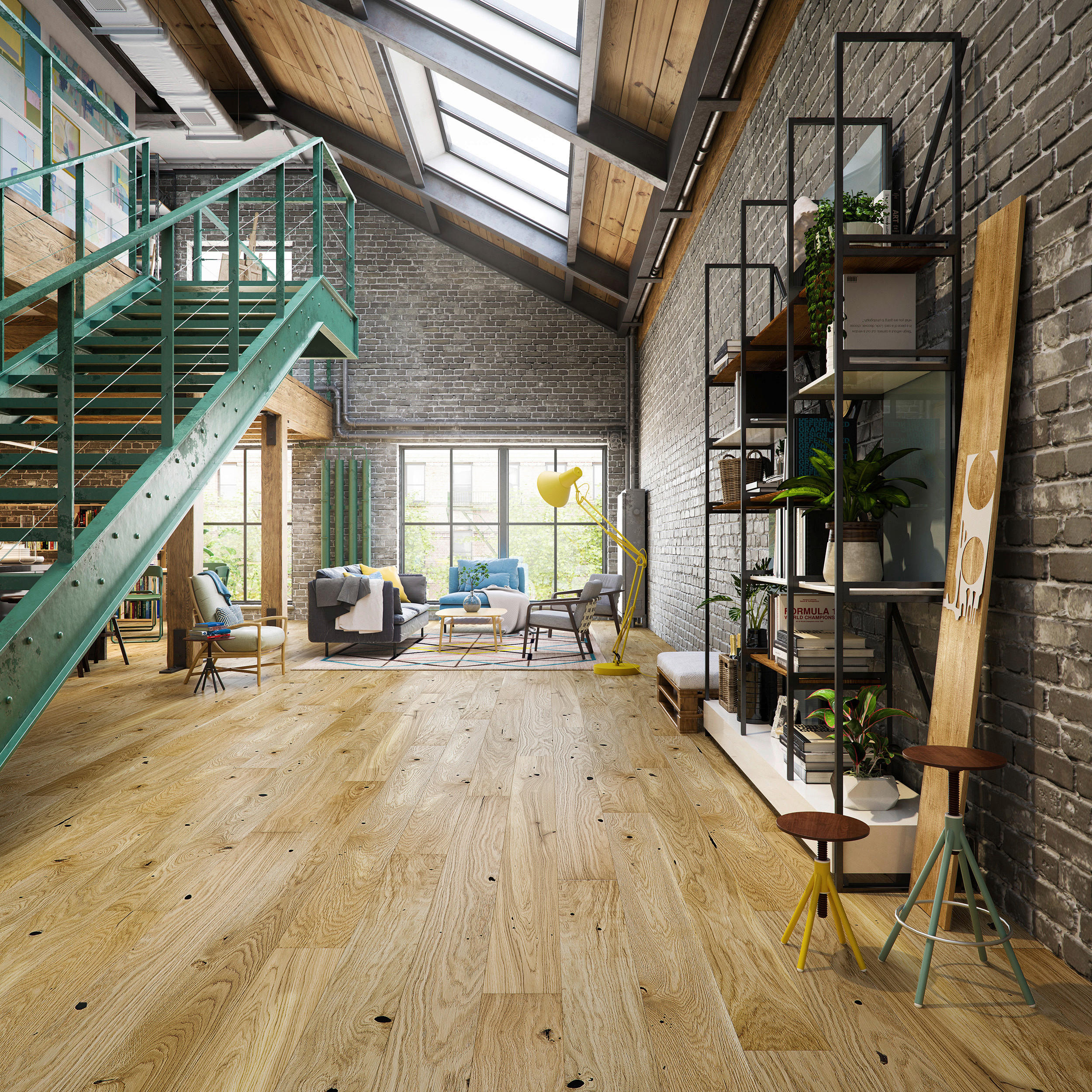 Landhausdiele Eiche gebürstet  per  m² - Eichefarben, LIFESTYLE, Holz (220/18/1,4cm) - Ambiente