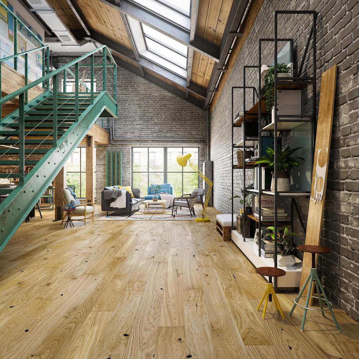Landhausdiele Eiche gebürstet  per  m² - Eichefarben, LIFESTYLE, Holz (220/18/1,4cm) - Ambiente