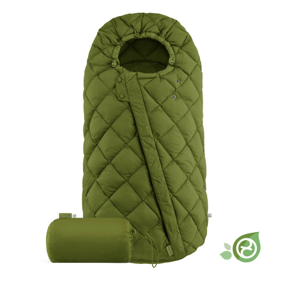 FUßSACK Snogga 2  - Grün, Basics, Textil (90/50/20cm) - cybex GOLD