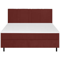 BOXSPRINGBETT 160/200 cm  in Weinrot  - Weinrot/Schwarz, Design, Holz/Textil (160/200cm) - Welnova