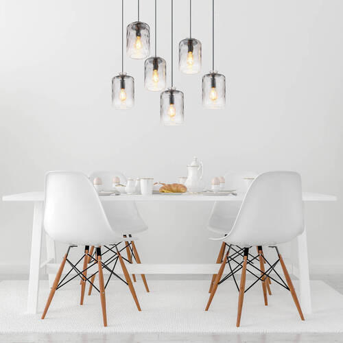 SVJETILJKA VISEĆA 94,5/39/150 cm - prozirno/crna, Design, staklo/metal (94,5/39/150cm) - Globo