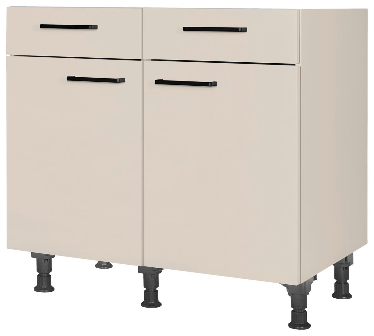 SCHUBKASTENUNTERSCHRANK 90/87/56 cm  in Sandfarben  - Sandfarben/Schwarz, MODERN, Holzwerkstoff/Metall (90/87/56cm) - Nobilia