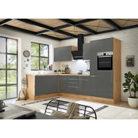ECKKÜCHE 310/170 cm  in Grau, Eiche Artisan  - Anthrazit/Alufarben, LIFESTYLE, Holzwerkstoff/Kunststoff (310/170cm) - Respekta