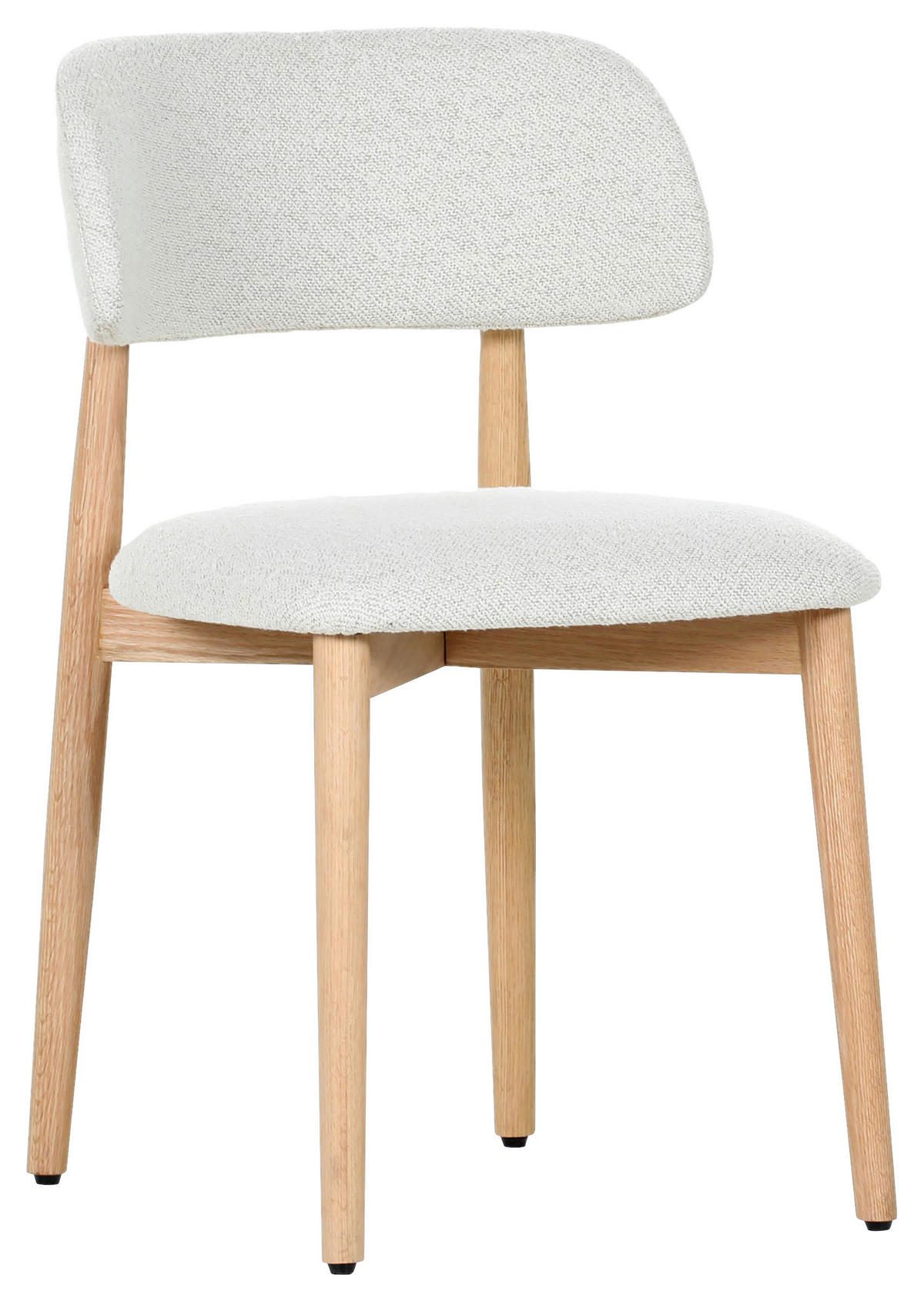 STUHL Naturfarben, Beige Eiche massiv  - Beige/Naturfarben, MODERN, Holz/Textil (49/79/51cm) - Livetastic