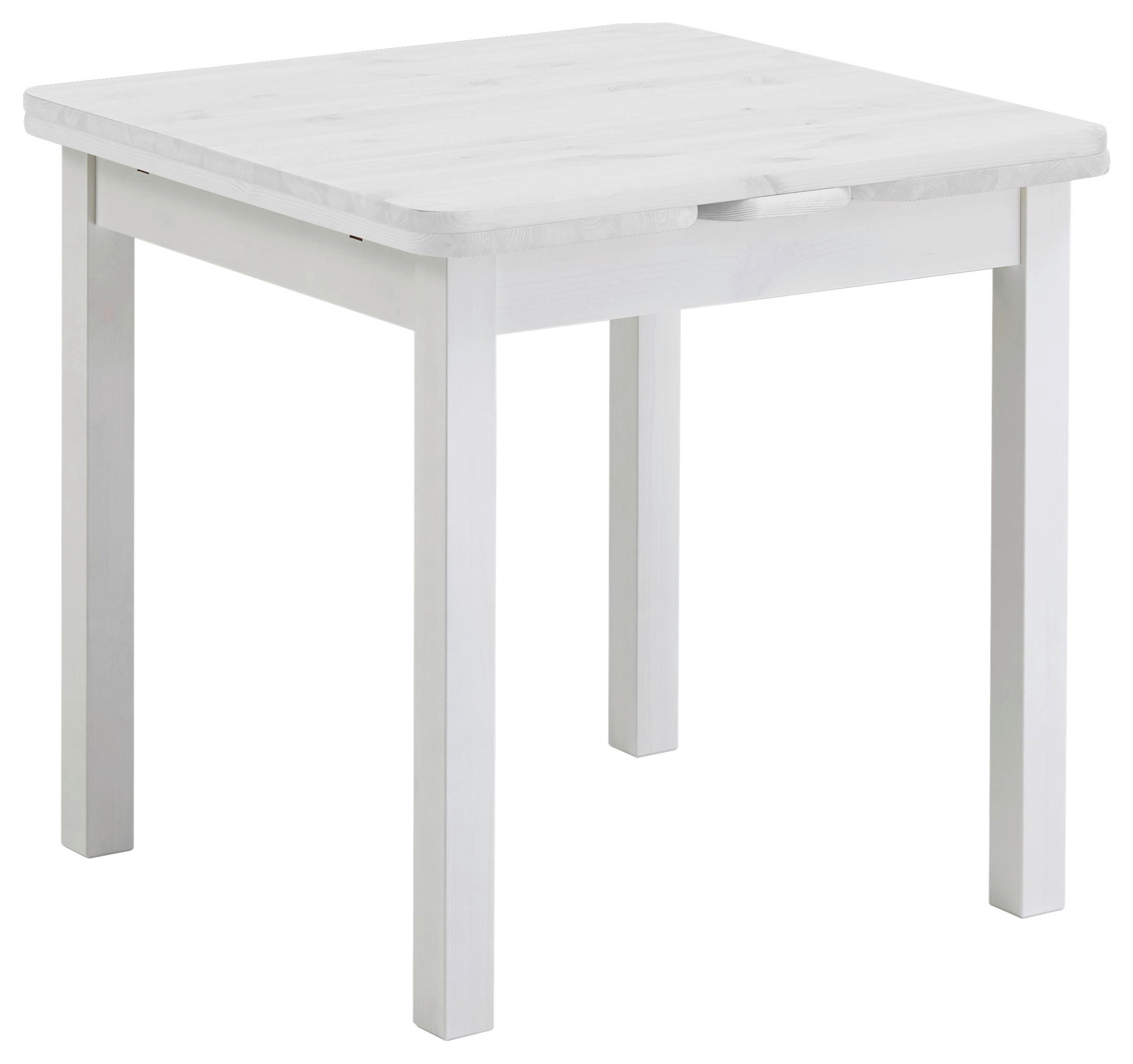 ESSTISCH in Holz 77-127/77/74 cm  - Weiß, ROMANTIK / LANDHAUS, Holz (77-127/77/74cm) - Boxxx