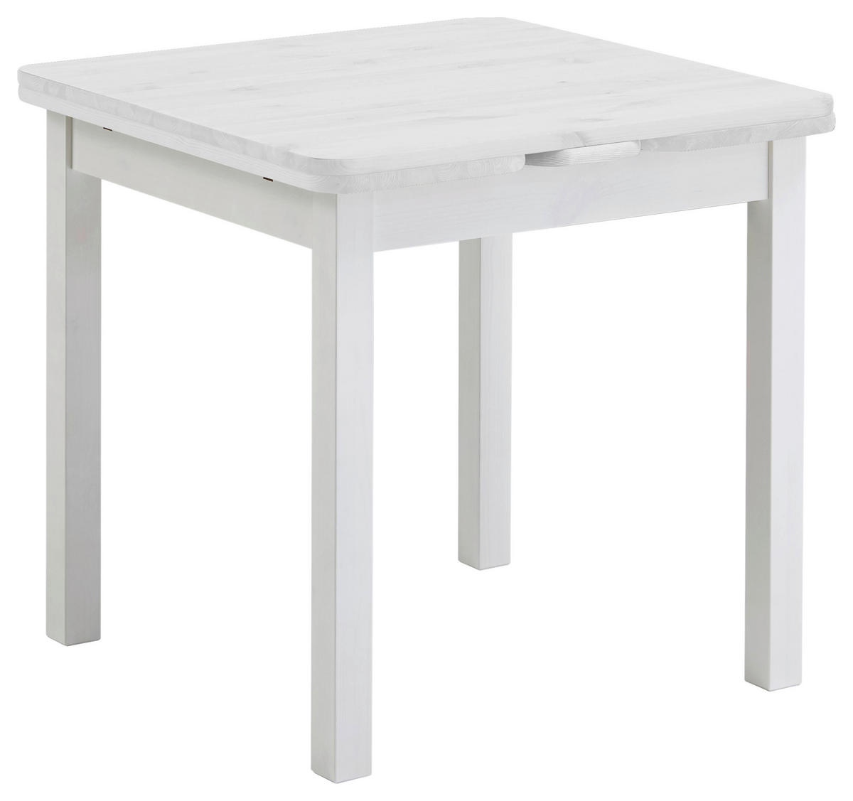 ESSTISCH in Holz 77-127/77/74 cm  - Weiß, ROMANTIK / LANDHAUS, Holz (77-127/77/74cm) - Boxxx