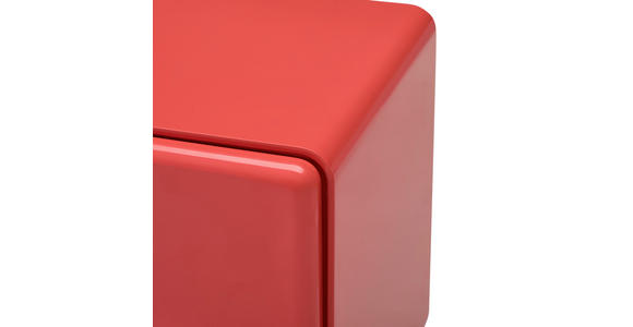 NACHTSCHRANK 56,5/56,5/42,5 cm  - Hellrot, Design, Holzwerkstoff (56,5/56,5/42,5cm) - Novel