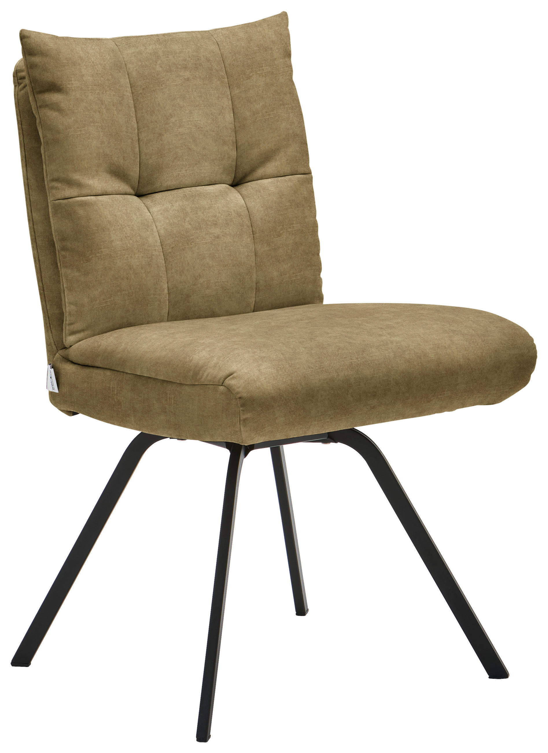 STUHL  in Velours Textil  - Schwarz/Braun, Design, Textil/Metall (50/84/68cm) - Welnova