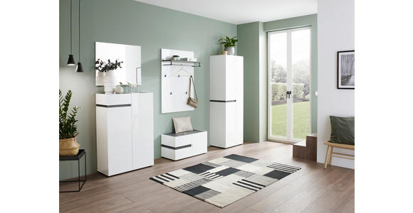 GARDEROBENSCHRANK  in  - Anthrazit/Weiß, Design, Holzwerkstoff (60,5/190/42,6cm) - Voleo