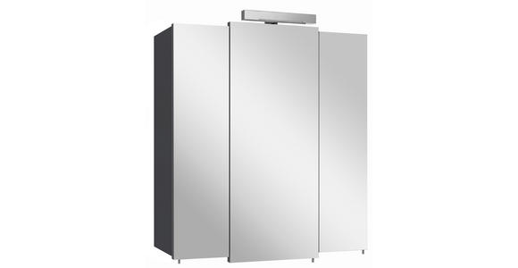 SPIEGELSCHRANK 68/77/20 cm - Anthrazit, KONVENTIONELL, Glas/Holzwerkstoff (68/77/20cm) - Carryhome