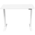 SCHREIBTISCH höhenverstellbar  - Weiß, KONVENTIONELL, Holzwerkstoff/Metall (120/60/75-120cm) - Carryhome