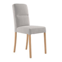 STUHL - Eichefarben/Hellgrau, KONVENTIONELL, Holz/Textil (43/91/58cm) - Livetastic