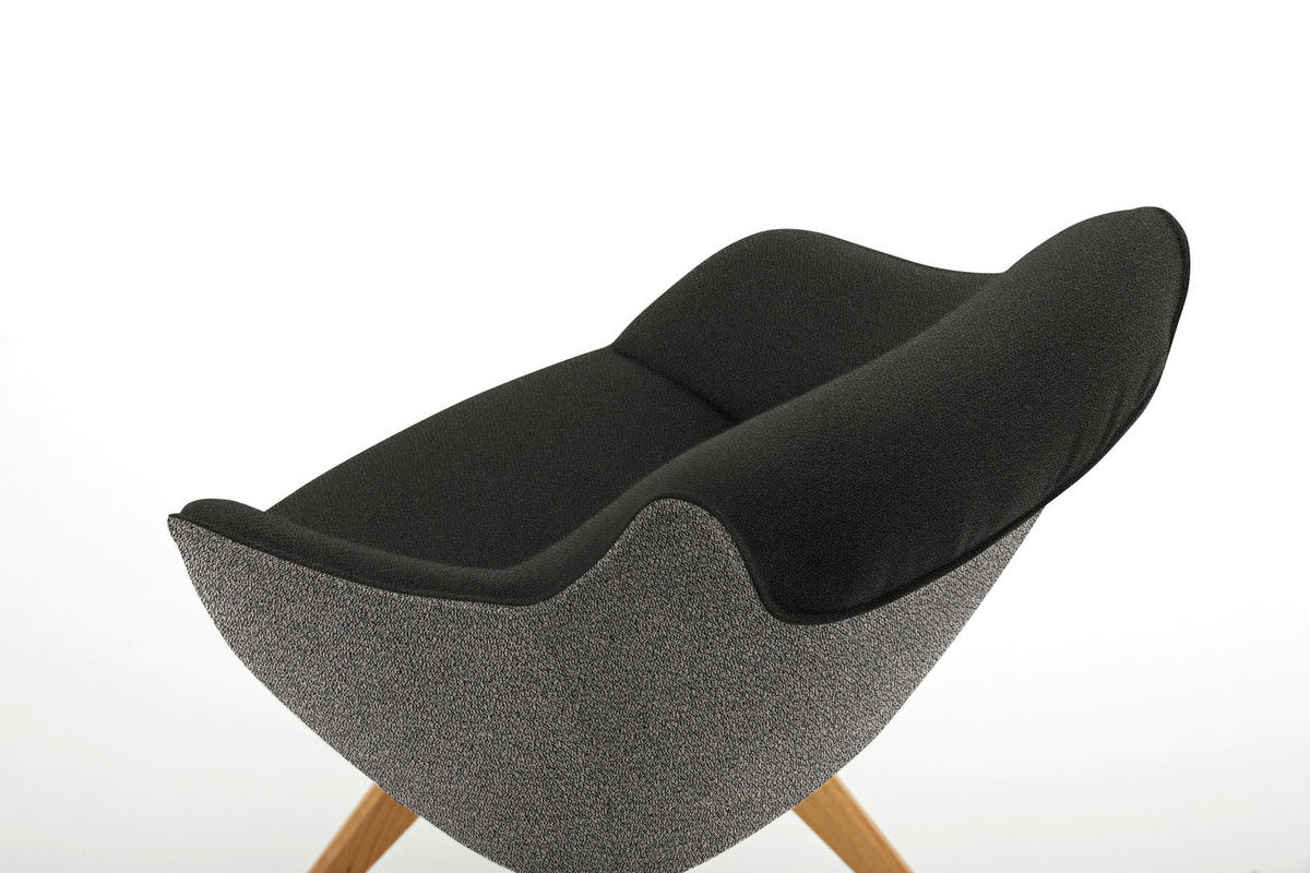 ARMLEHNSTUHL  in Flachgewebe  - Eichefarben/Anthrazit, Design, Holz/Textil (60/84/68cm) - Koinor