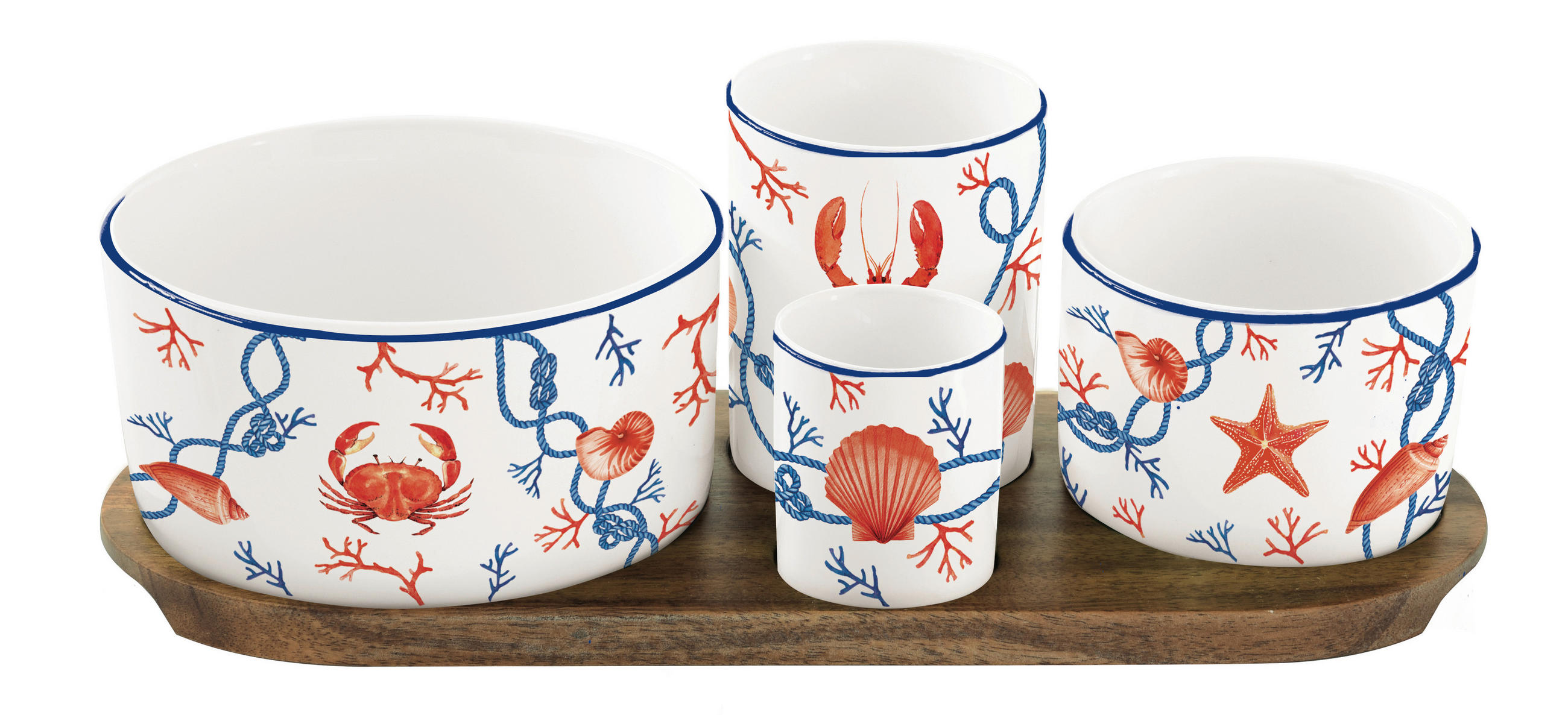 SET ZDJELA ZA GRICKALICE   29/13/8 cm         - bijela/crvena, Lifestyle, drvo/keramika (29/13/8cm) - Easy Life