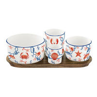 SET ZDJELA ZA GRICKALICE   29/13/8 cm         - bijela/crvena, Lifestyle, drvo/keramika (29/13/8cm) - Easy Life