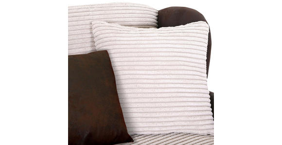 CHESTERFIELD-SESSEL in Cord, Flachgewebe Braun, Creme  - Dunkelbraun/Creme, ROMANTIK / LANDHAUS, Textil (125/100/140cm) - Landscape