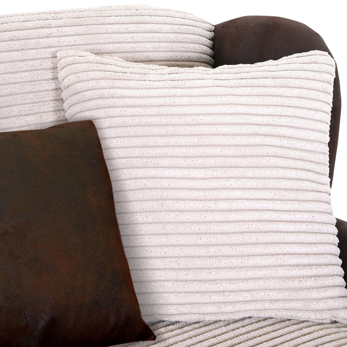 CHESTERFIELD-SESSEL - Dunkelbraun/Creme, ROMANTIK / LANDHAUS, Textil (125/100/140cm) - Landscape