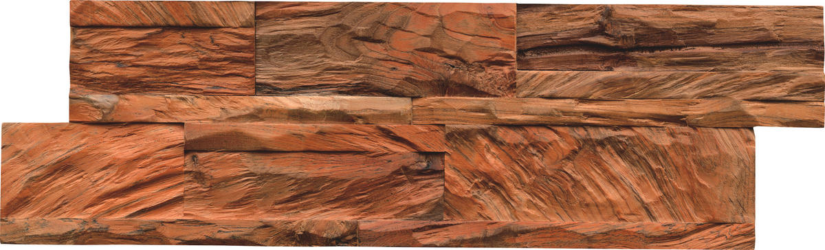 WANDVERKLEIDUNG - Braun, Basics, Holz (55.5/18/2cm)