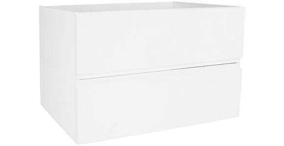 Waschbecken mit Unterschrank + Soft-Close Tress II ,b: 80cm - Weiß, KONVENTIONELL, Keramik/Holzwerkstoff (80/51,5/45cm) - Luca Bessoni