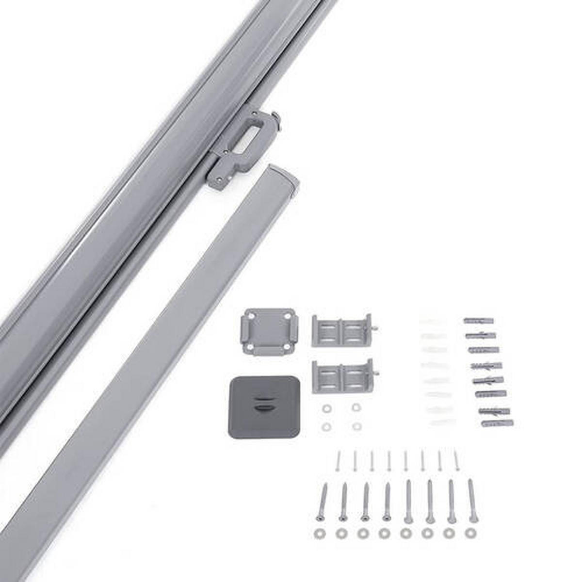 Seitenmarkise - Beige/Alufarben, Basics, Textil/Metall (350/180cm) - Modante