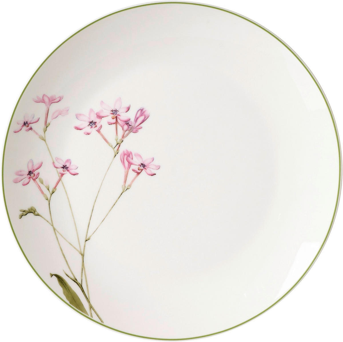 MĚLKÝ TALÍŘ porcelán keramika 27 cm - bílá/zelená, Trend, keramika (27cm) - Ritzenhoff Breker