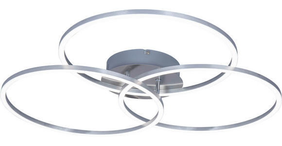 LED-DECKENLEUCHTE 71/52/9 cm   - Alufarben, Design, Kunststoff/Metall (71/52/9cm) - Novel