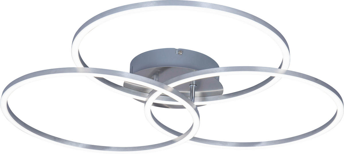 LED-DECKENLEUCHTE 71/52/9 cm   - Alufarben, Design, Kunststoff/Metall (71/52/9cm) - Novel