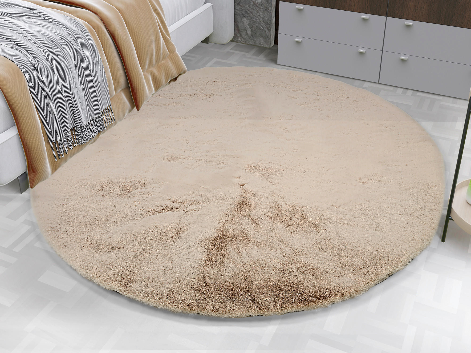 HOCHFLORTEPPICH 80 cm Silky Haven Gelb  - Gelb, Basics, Textil (80cm) - Novel