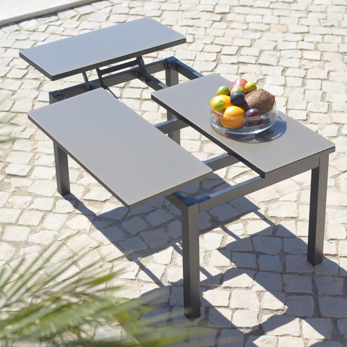 LOUNGETISCH 100/48/60 cm Metall, Glas  - Anthrazit/Grau, Design, Glas/Metall (100/48/60cm) - Amatio