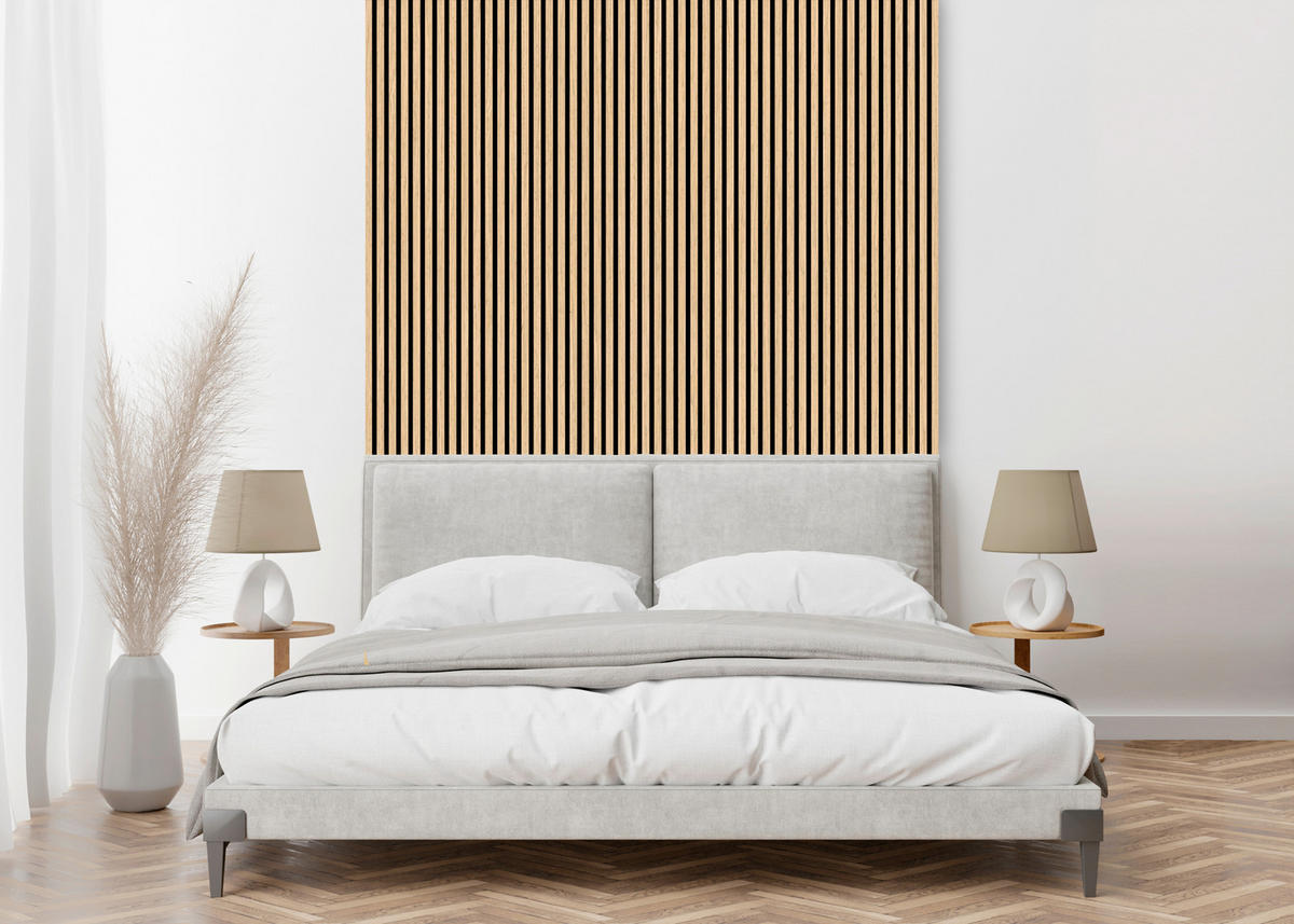 AKUSTIKPANEEL Gerecon furniert 57.25/1.9/267 cm  - Eichefarben, KONVENTIONELL, Holz/Textil (57.25/1.9/267cm)