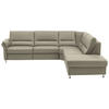 ECKSOFA in Echtleder Ecru  - Ecru/Beige, Design, Leder/Metall (288/249cm) - Beldomo Premium