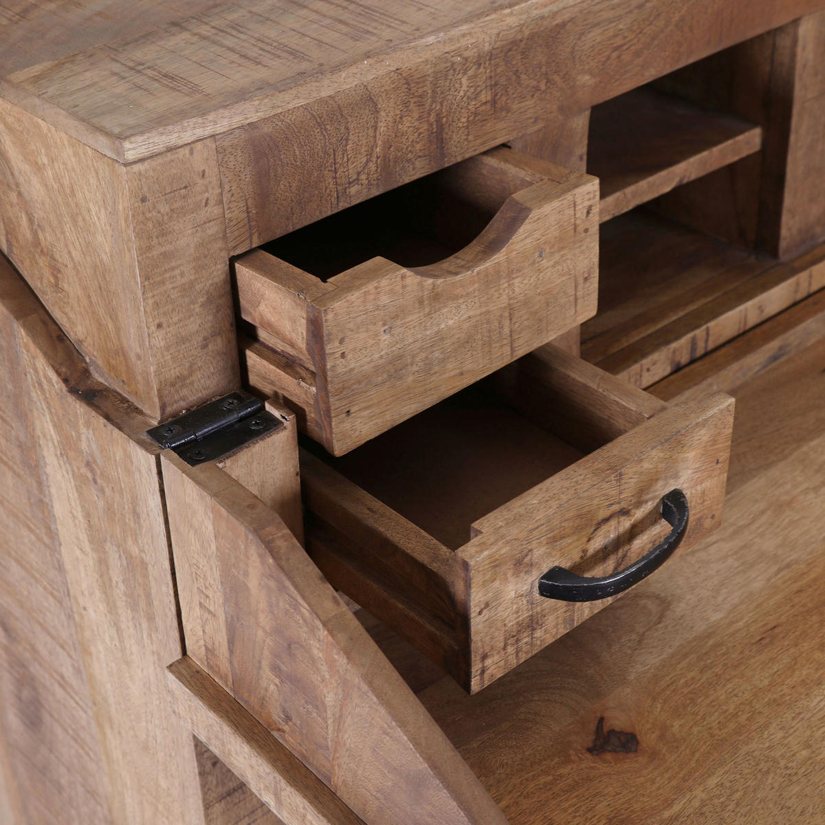 SEKRETÄR   - Schwarz/Braun, LIFESTYLE, Holz (80/107/39cm) - Landscape