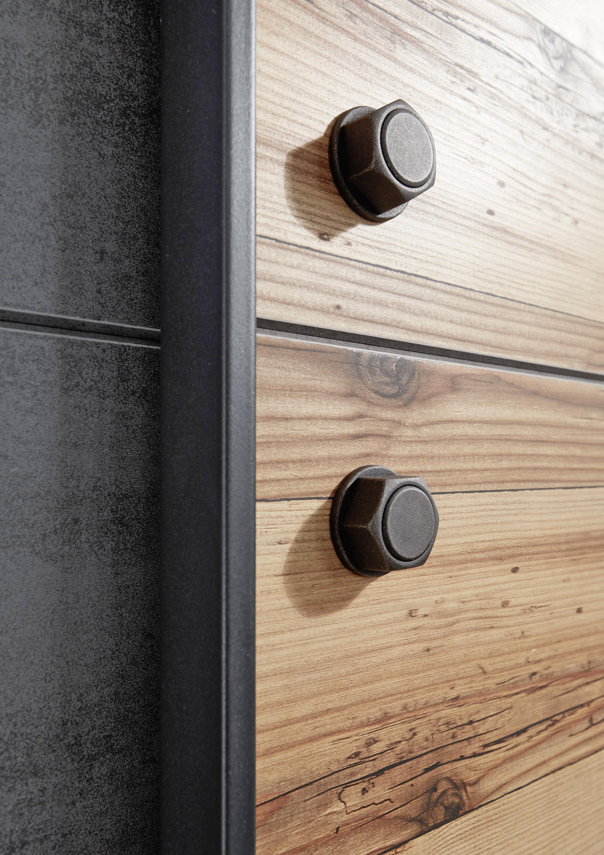 SCHWEBETÜRENSCHRANK 270/210/60 cm 2-türig Anthrazit, Fichtefarben  - Fichtefarben/Eichefarben, Design (270/210/60cm) - Livetastic