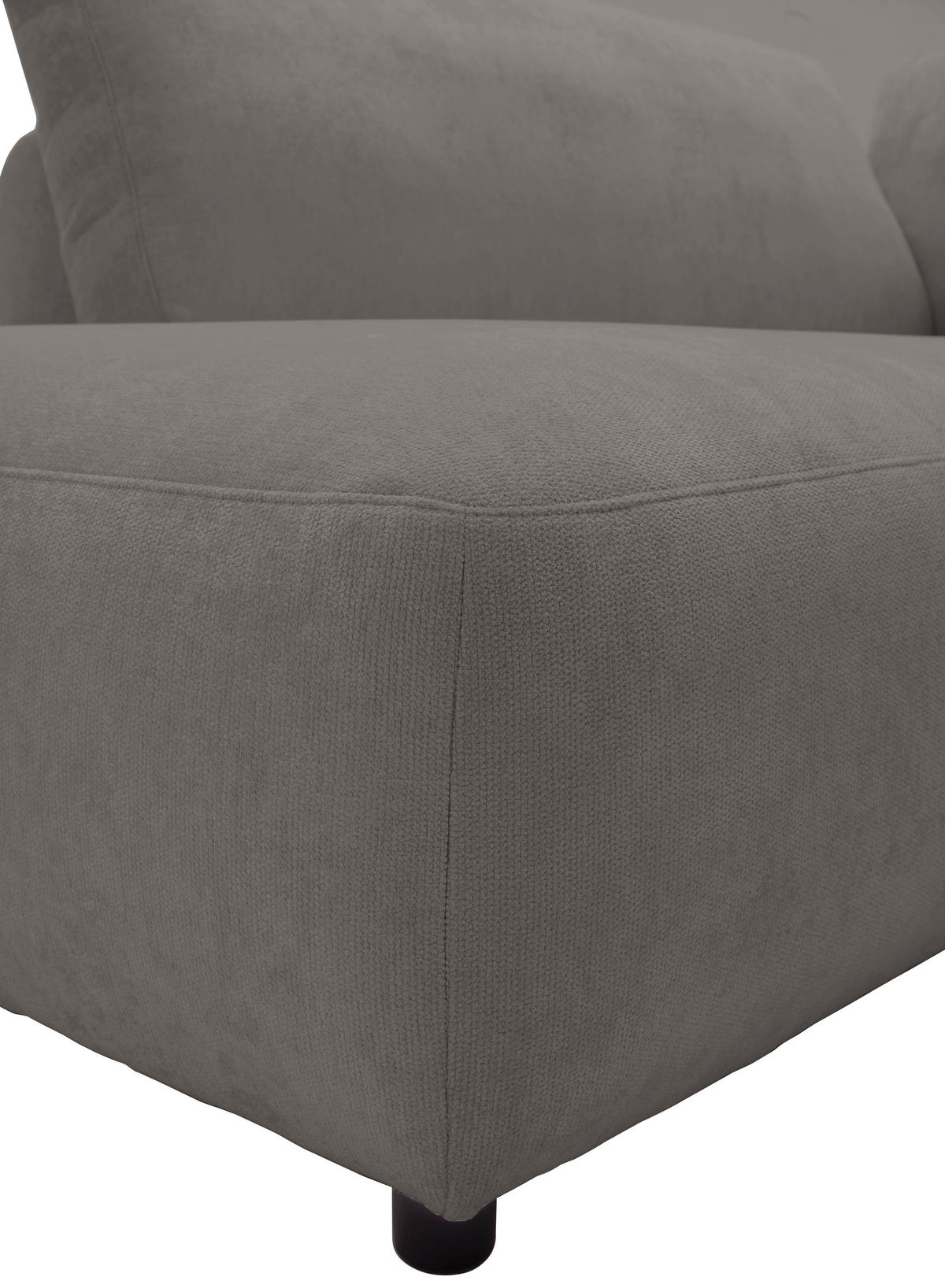 ECKSOFA  in Chenille Grau  224/307 cm  - Schwarz/Grau, KONVENTIONELL, Kunststoff/Textil (224/307cm) - Hom`in