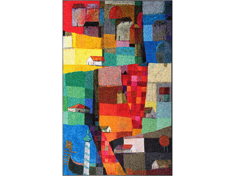 wash+dry Flachwebeteppich Venetien Mehrfarbig 115x175 cm