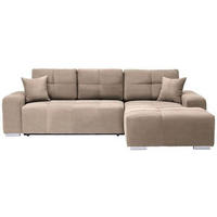 KUTNA GARNITURA tekstil  bež   - srebrne boje/bež, Design, tekstil/plastika (280/194cm) - Carryhome