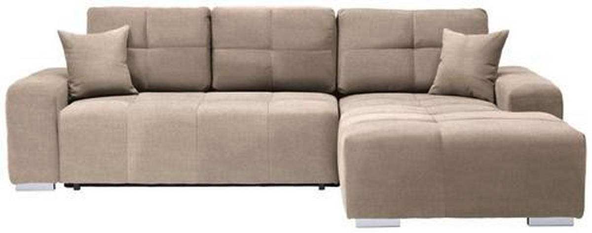 KUTNA GARNITURA tekstil  bež   - srebrne boje/bež, Design, tekstil/plastika (280/194cm) - Carryhome