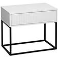 NACHTKÄSTCHEN 60/52/38,5 cm  in Schwarz, Weiß  - Schwarz/Weiß, Design, Holzwerkstoff/Metall (60/52/38,5cm) - Carryhome