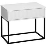 NACHTKÄSTCHEN 60/52/38,5 cm  in Schwarz, Weiß  - Schwarz/Weiß, Design, Holzwerkstoff/Metall (60/52/38,5cm) - Carryhome