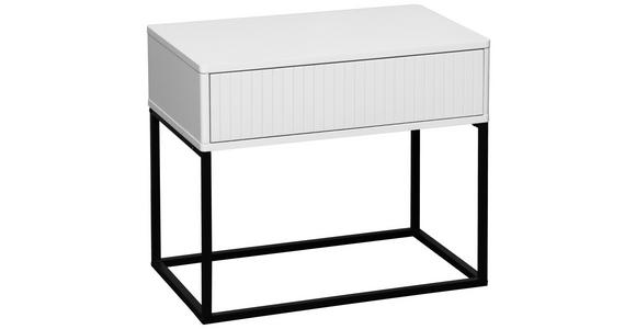 NACHTKÄSTCHEN 60/52/38,5 cm  in Schwarz, Weiß  - Schwarz/Weiß, Design, Holzwerkstoff/Metall (60/52/38,5cm) - Carryhome