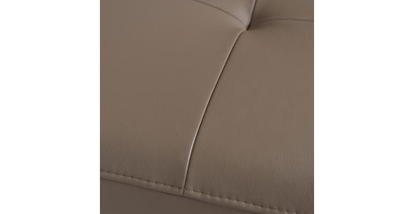 ECKSOFA in Echtleder Haselnussfarben 270/220 cm - Schwarz/Haselnussfarben, Design, Leder/Metall (270/220cm) - Novel