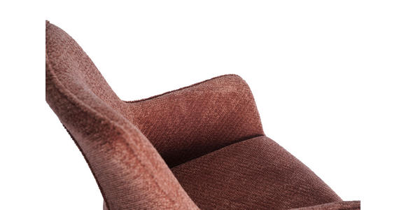 ARMLEHNSTUHL in Eisen Webstoff - Cognac/Schwarz, Design, Textil/Metall (64/88/60cm) - Novel